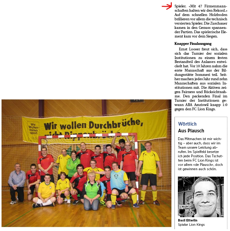TG Zeitung STUTZ-Cup 2014